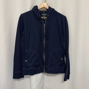 Ralph Lauren LRL Women’s Navy Blue Zip-Up Hoodie Size: Large‎